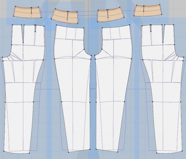 Брюки с высоким поясом