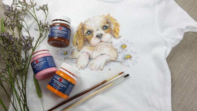 Работа акриловыми красками