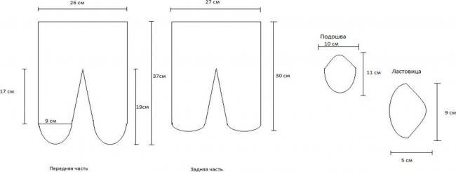 Выкройка ползунков