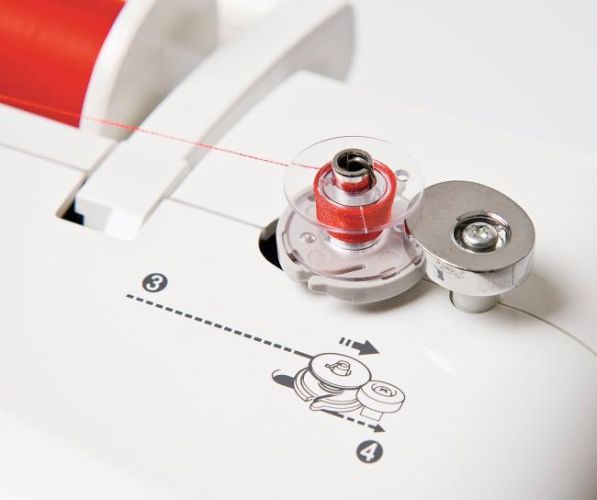 Намотка шпульки с помощью специального приспособления