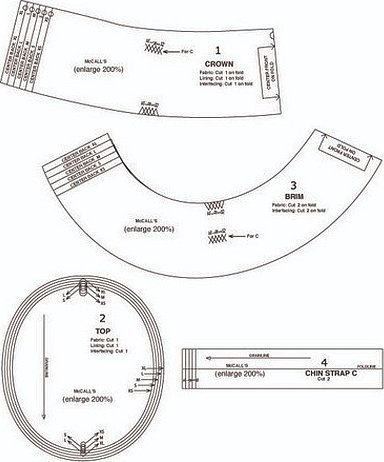 Выкройка ковбойской шляпы