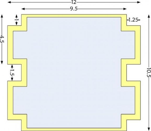 Выкройка школьного пенала