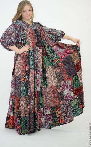 Бохо платье в русском стиле