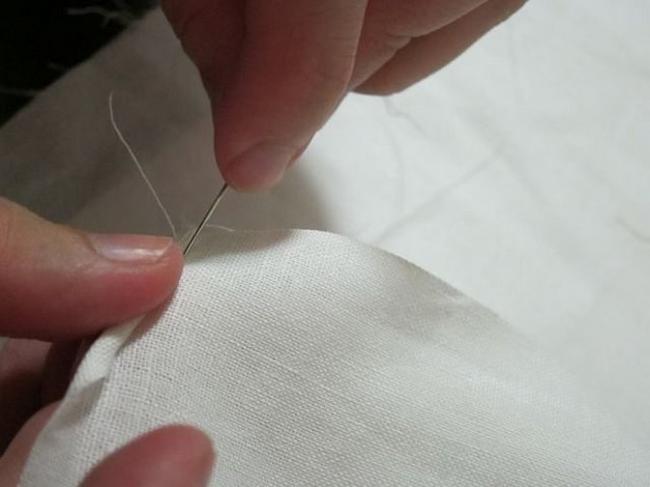 Обработка края шифона