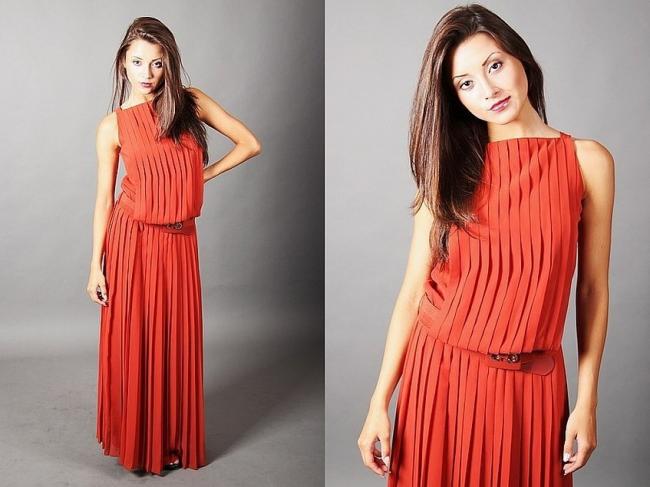 Платье гофре