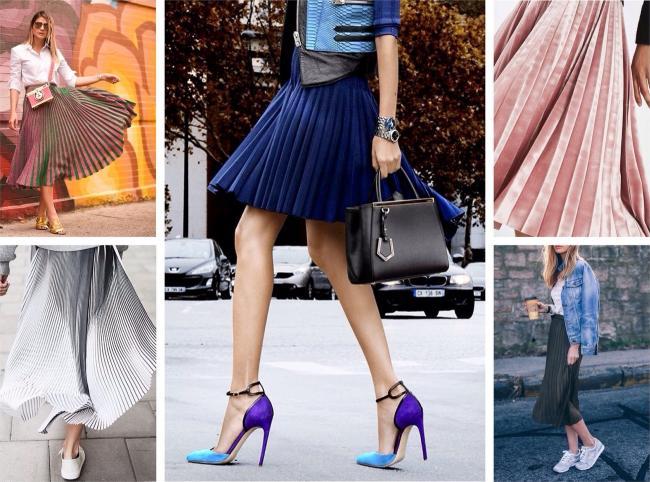 Оригинальные образы с юбкой «плиссе»