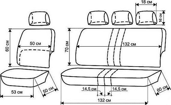 Следует точно измерять все необходимые параметры сидений для изготовления