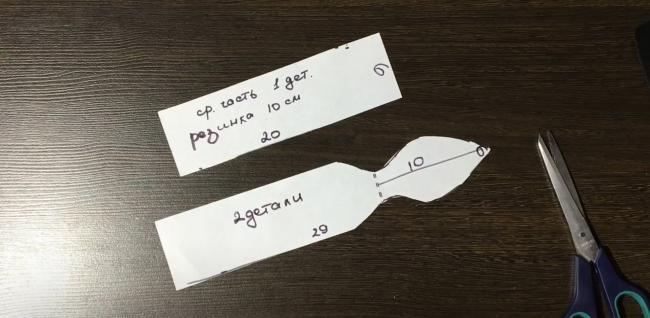 Схема выкройки для головного убора