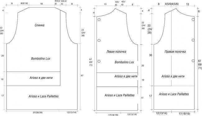 Выкройка спинки