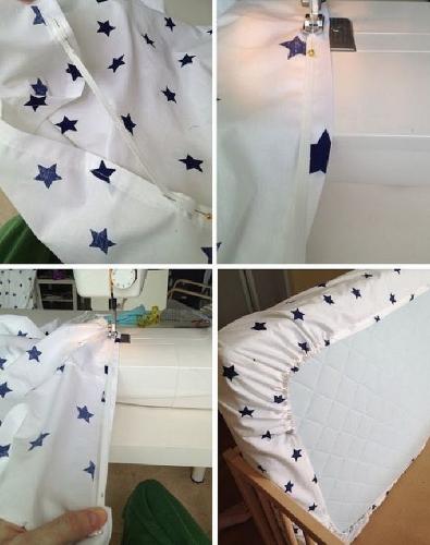 Процесс шитья на машинке