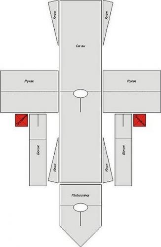 Крой простой рубахи