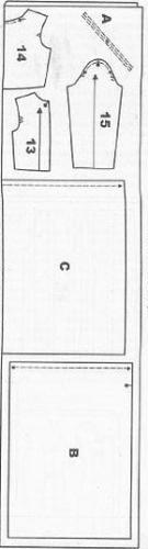 Раскладка платья крестьянка