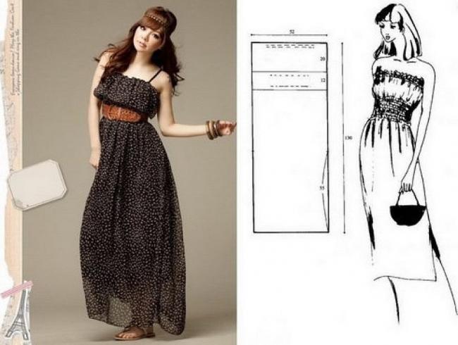 Сарафан пляжного мотива