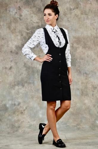 Сарафан для офиса с пуговицами спереди