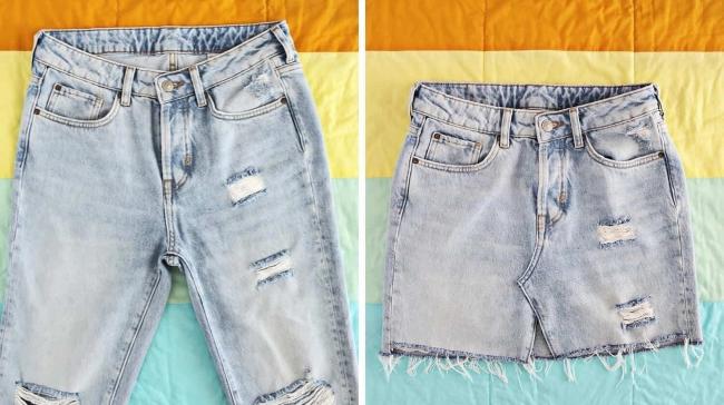 Изделие из старых джинс