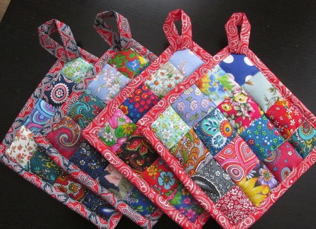 Прихватки лоскутные