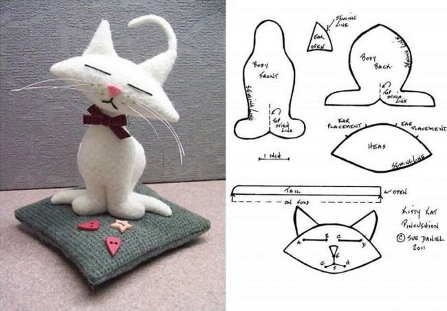 Выкройка изделия из фетра