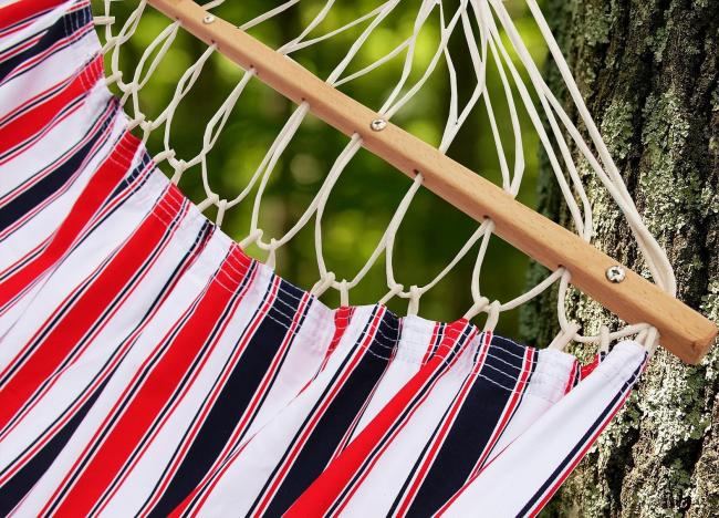 Как продевать шнур в гамаке с планкой