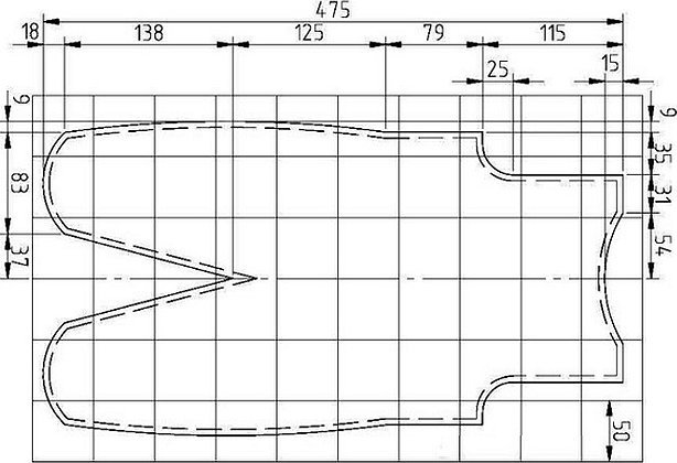 Выкройка слипа для новорожденного 50-56
