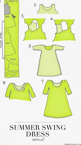 Пример платья с рукавом