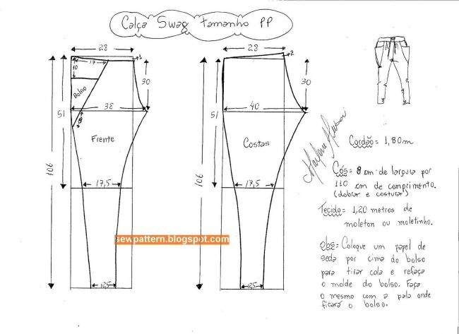 Схема выкройки