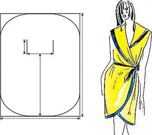 Сделать халат без проведения кройки