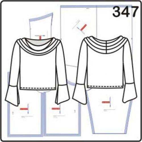 Блуза с воротником-хомутом