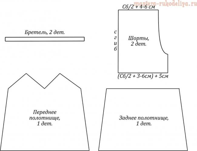 Схема для шорт