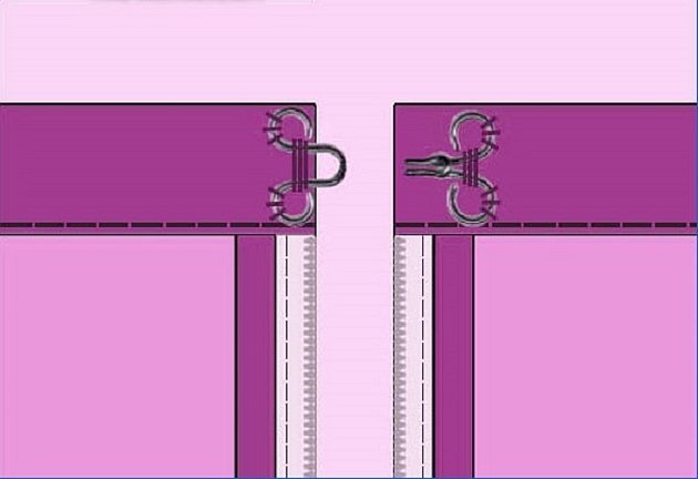 Пояс без нахлеста на крючках