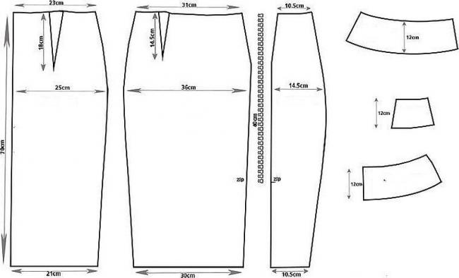 Юбка карандаш выкройка