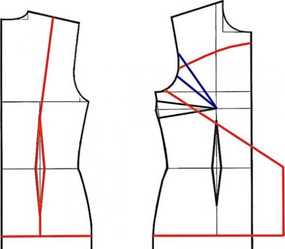 Вытачки на классическом платье