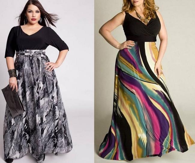 Юбки бохо для полных