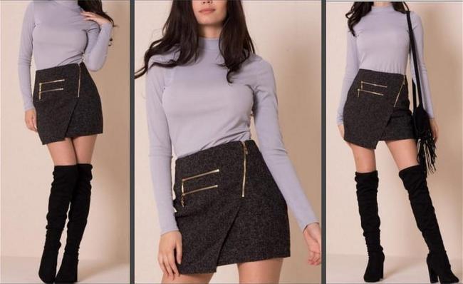 Осенний образ с юбкой трапецией