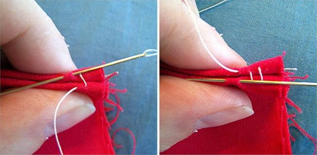 Формирование потайного шва