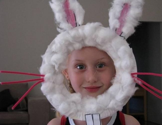 Пушистый зайчик из обычной тарелки