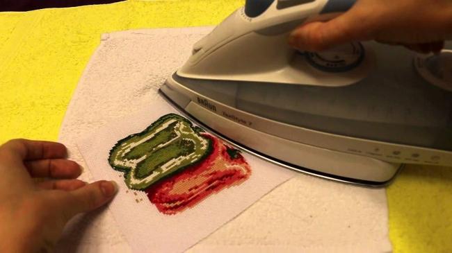 Глажка вышивки