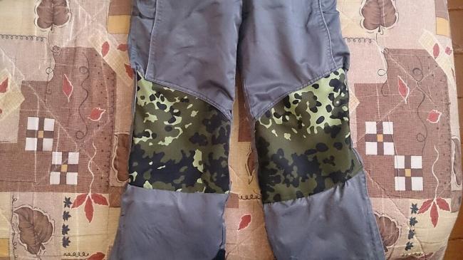 Ремонт коленок на спортивных штанах