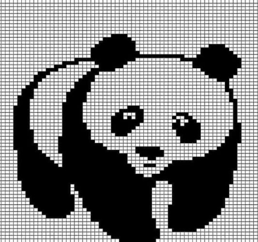 Красивая панда в черно-белой цветовой гамме