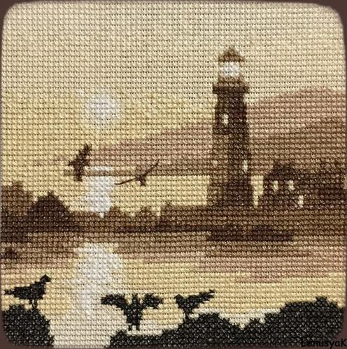 Вид монохромной вышивки