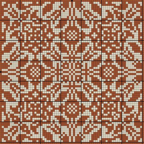 Схема для вышивки узоров