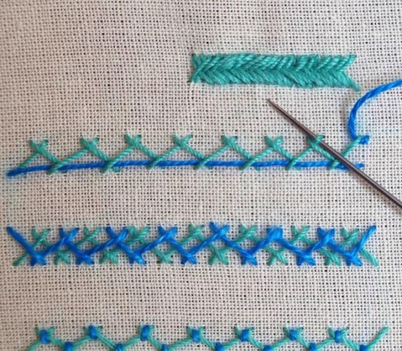 Как выглядит елочка на ткани