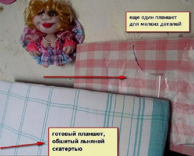 Вид планшета для скрепления деталей кружева