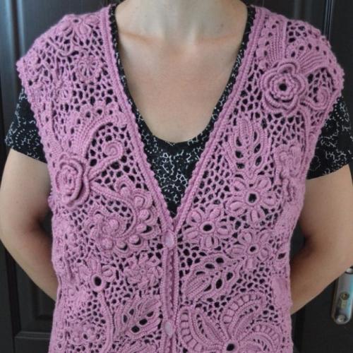 Создание жилетки в стиле ирландское кружево