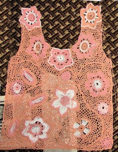 Простой топ из ирландского кружева