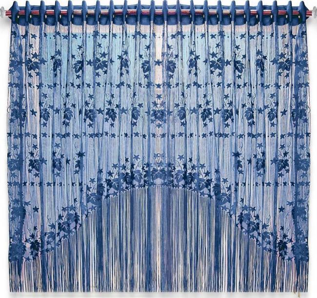 Растительный мотив в синем цвете