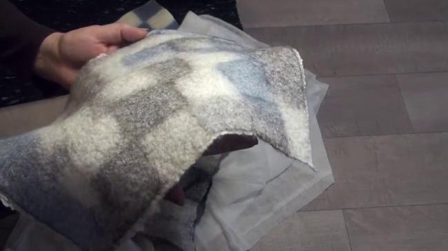 Шерсть после валяния