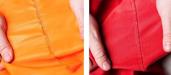 Пример прочности (слева кож зам, справа гретта)