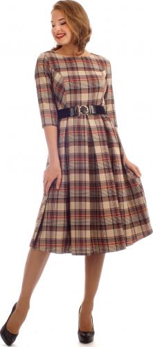 Элегантный образ с клетчатым платьем