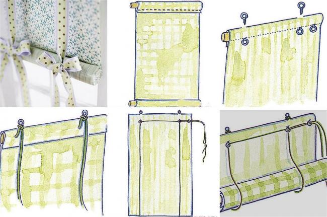 Как сделать рулонные шторы своими руками из ткани пошагово