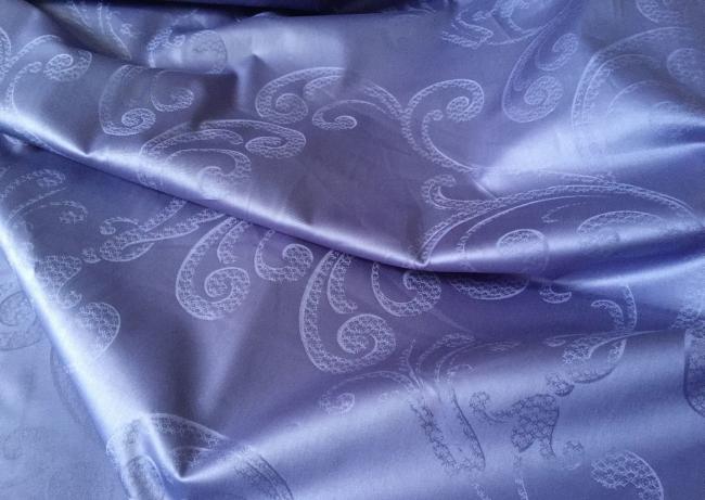 Сатин жаккард синего цвета